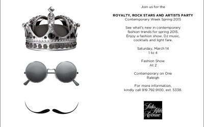 ROYALTY, ROCK STARS AND ARTISTS PARTY Contemporary Week Spring 2015 at Saks Fifth Avenue